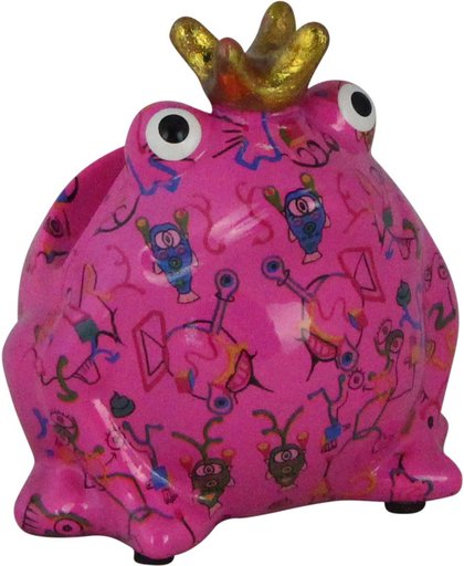 Pink Ribbon King frog Freddy | brillenhouder & spaarpot | Pomme pidou