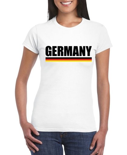 Wit Germany/ Duitsland supporter shirt dames S