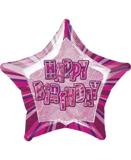 Folie happy 16th birthday roze (excl. helium)
