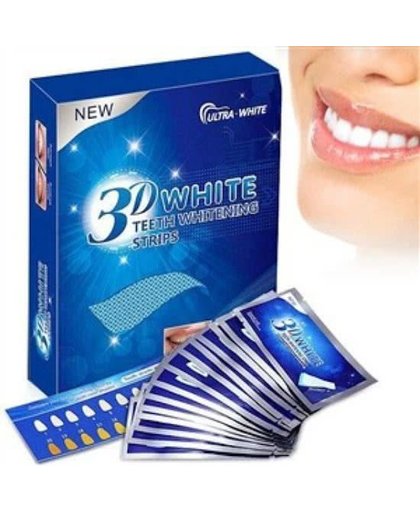 Nieuw!! Advanced Ultra Witte 3D NON PERIOXIDE 14 paar professionele Whitening strips voor nog wittere tanden, verbeterde formule!