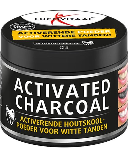 Lucovitaal - Activated Charcoal - Geactiveerde Houtskoolpoeder voor wittere tanden - 50 gram