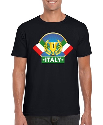 Zwart Italiaans kampioen t-shirt heren - Italie supporters shirt M