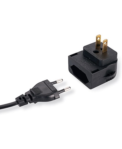 Ansmann Adaptor Plug US Zwart kabeladapter/verloopstukje