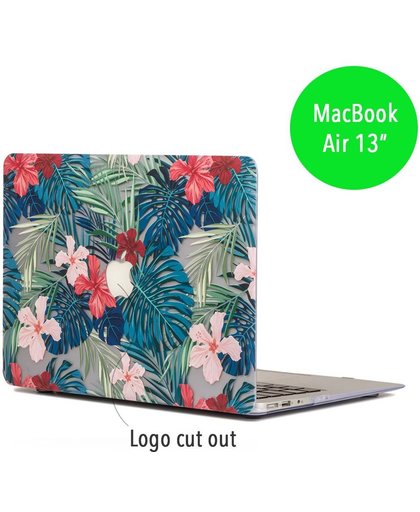 Lunso - palmboom bladeren hardcase hoes - MacBook Air 13 inch - rood