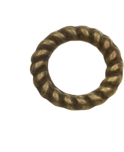 Gesloten Ringen (buitenmaat 9.5 x 1.5 mm binnenmaat 6 mm) Brons (25 stuks)
