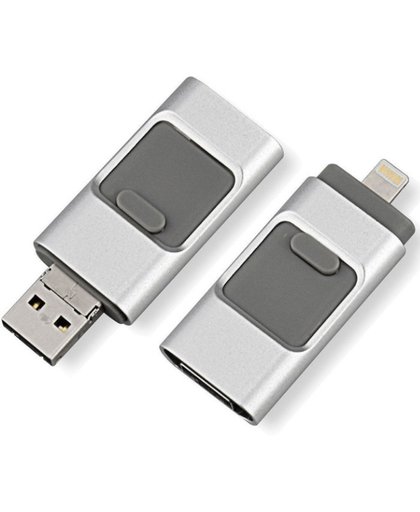 USB stick – flashdrive 128GB – voor iPhone Android en PC of Mac - Zwart - DisQounts
