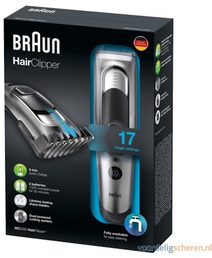 Braun HC5090 Oplaadbaar Zwart, Zilver