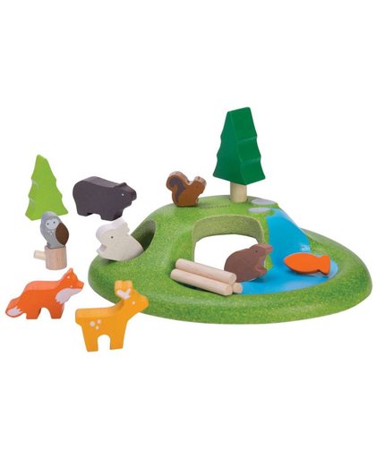 Plan Toys Plan City houten speelstad poppentjes Animal Set