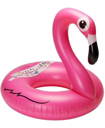 Opblaasbare flamingo zwemband 100 cm