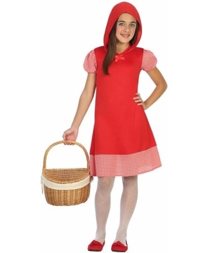 Roodkapje verkleedjurkje / kostuum voor meisjes 128 (7-9 jaar)