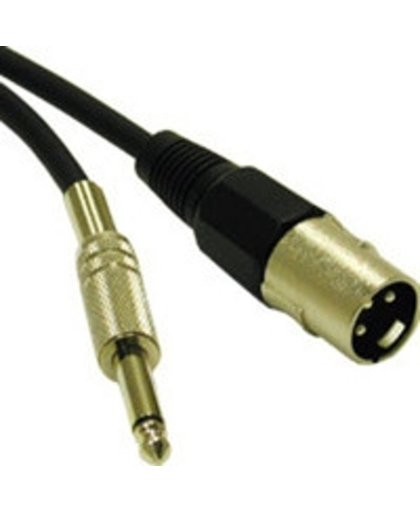 C2G 1.5ft Pro-Audio Cable XLR M / 1/4in M 0.45m Zwart audio kabel