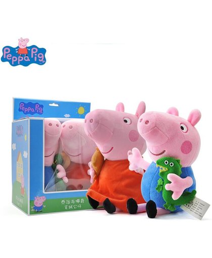 Peppa big knuffel pakket - Ideaal cadeau - Peppa en George pig - 2 knuffels in doos