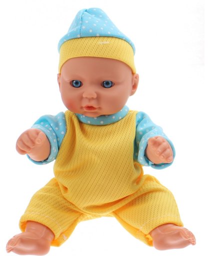 Toi-toys Babypop Met Kledingset 20 Cm Geel/blauw