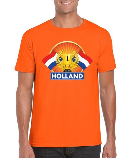 Oranje Nederland kampioen t-shirt heren - Holland supporters shirt 2XL