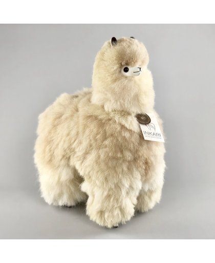 Grote Alpaca Knuffel - Licht Naturel - 50 cm - Handgemaakt - Allergie-vrij