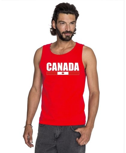 Rood Canada supporter mouwloos shirt heren - Canada singlet shirt/ tanktop 2XL