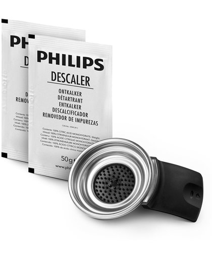 Philips Senseo CA6514/01- Espresso padhouder geschikt voor Senseo Original + 2 stuks ontkalker