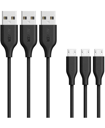 Anker B8132016 USB-kabel 0,91 m USB A Micro-USB A Mannelijk Zwart