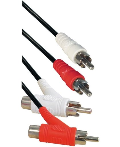 S-Impuls Tulp stereo audio kabel met extra poorten - 1,5 meter