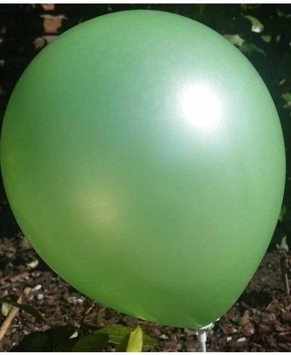 Donker groene parelmoer metallic ballon 30 cm hoge kwaliteit MET LOS LEDLAMPJE VOOR IN BALLON