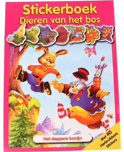 Flash Stickerboek Dieren Van Het Bos: Het Dappere Konijn