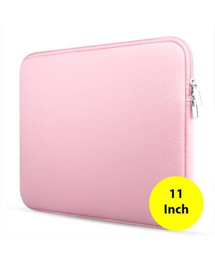 Laptop & macbook sleeve - opberghoes laptop - laptop case - 11 inch - roze - DisQounts