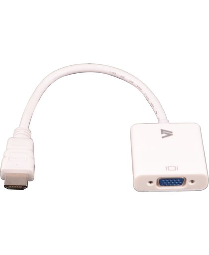 V7 CBLHDAV-1E 1x 19-pin HDMI 1x 15-pin VGA Wit kabeladapter/verloopstukje