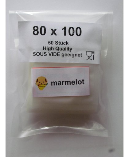Marmelot Vacuumzakken Mikro Structuur 8X10cm 100stuks voor alle Merken Vacuum Sealers