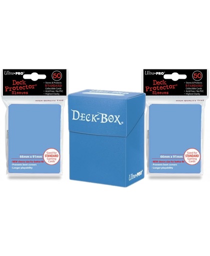 Ultra Pro Bundel voor Pokemon Kaarten - Deckbox 80+ en 2x50 Sleeves - Blauw