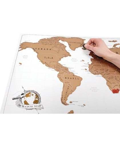 Kras Wereldkaart 'Scratch Map XL Edition' - Luckies