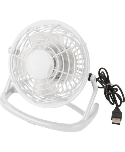 Mini ventilator wit - USB aansluiting - tafelventilator