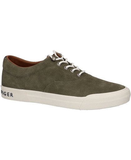 Tommy Hilfiger - Heritage Suede Sneaker - Sneaker laag gekleed - Heren - Maat 41 - Groen;Groene - 011 -Dusty Olive