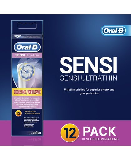 Voordeelverpakking - 12 x Oral-B Sensi UltraThin Opzetborstels - 12 Stuks - extra zachte borstelharen voor gevoelige tanden