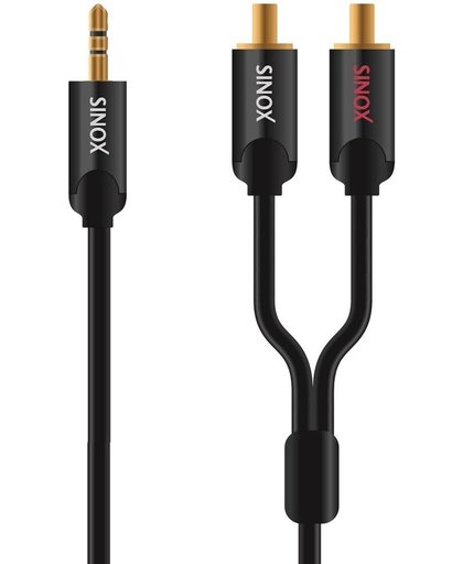 Sinox SHD Ultra 3,5mm Jack - Tulp stereo audio kabel - 0,75 meter
