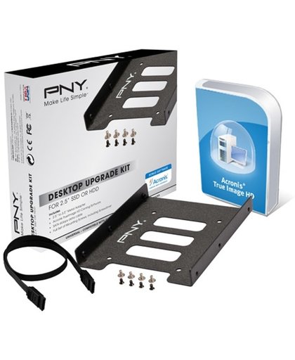 PNY Desktop Upgrade Kit - 2.5 naar 3.5 inch bay + 25cm Sata III kabel + schroefjes + schroevendraaier