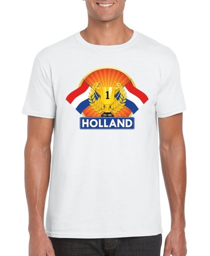 Wit Nederland kampioen t-shirt heren - Holland supporters shirt XL