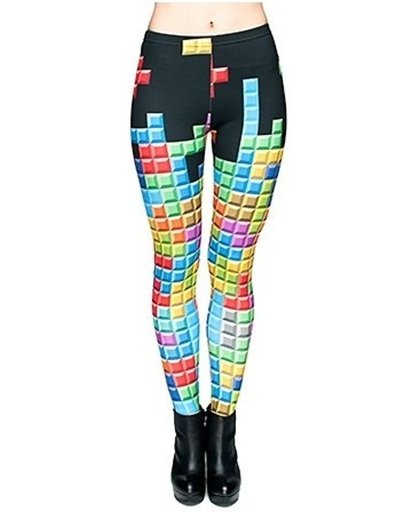 Dames party legging Tetris print