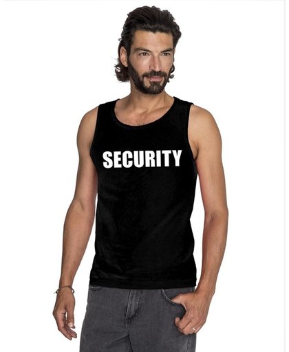 Security tekst singlet shirt/ tanktop zwart heren 2XL
