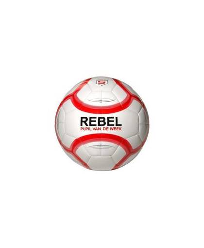 Rebel voetbal pvc maat 5 wit / rood (pupil van de week)