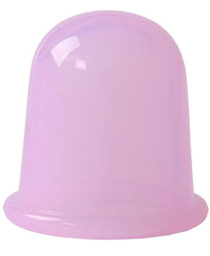 Cellulite cupping massage cup voor vacuüm cupping bindweefsel siliconen 5,5 cm - paars
