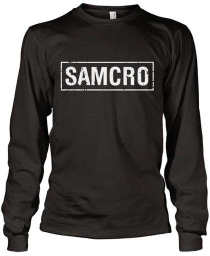 Sons Of Anarchy - SAMCRO Distressed heren shirt met lange mouwen zwart - Televisie merchandise - S - Hybris