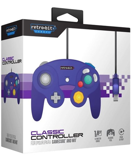 Retro-Bit GameCube Classic Controller voor Wii / Gamecube - Purple