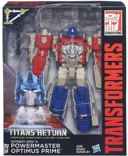 Transformers Generations Leader Powermaster Optimus Prime en Autobot Apex