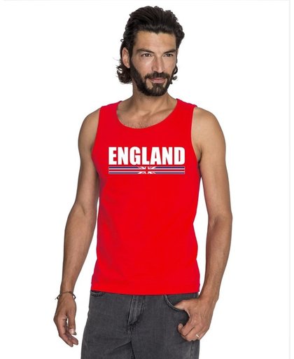 Rood Groot Brittannie supporter mouwloos shirt heren - Engeland singlet shirt/ tanktop S