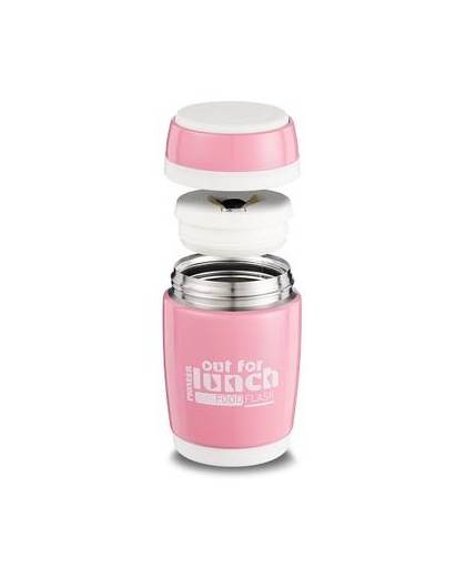 Vacuum thermos voedselcontainer 0,38l - roze - pioneer