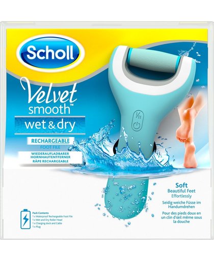 Scholl Velvet Smooth Oplaadbare Voetvijl Wet & Dry - Starter - 1 stuk