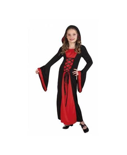 Vampier jurk valentina voor meisjes 7-9 jaar