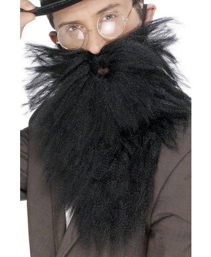 Lange zwarte baard - Verkleedattribuut