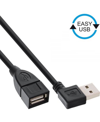 InLine USB A/USB A M/F 0.2m 0.2m USB A USB A Mannelijk Vrouwelijk Zwart USB-kabel