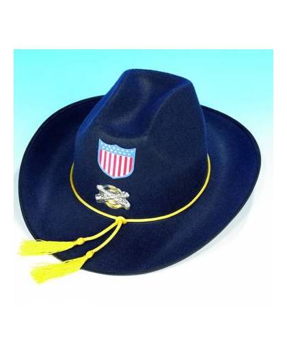 Blauwe amerikaanse soldaten hoed